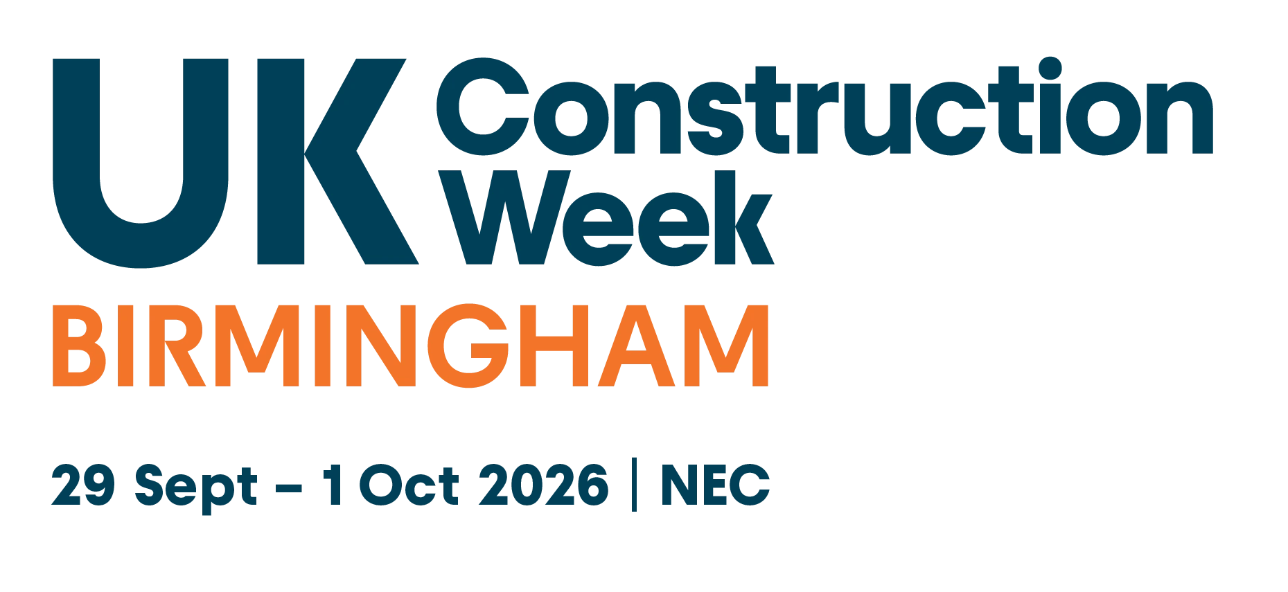 Logo for UK Construction Week, Birmingham, 2026
