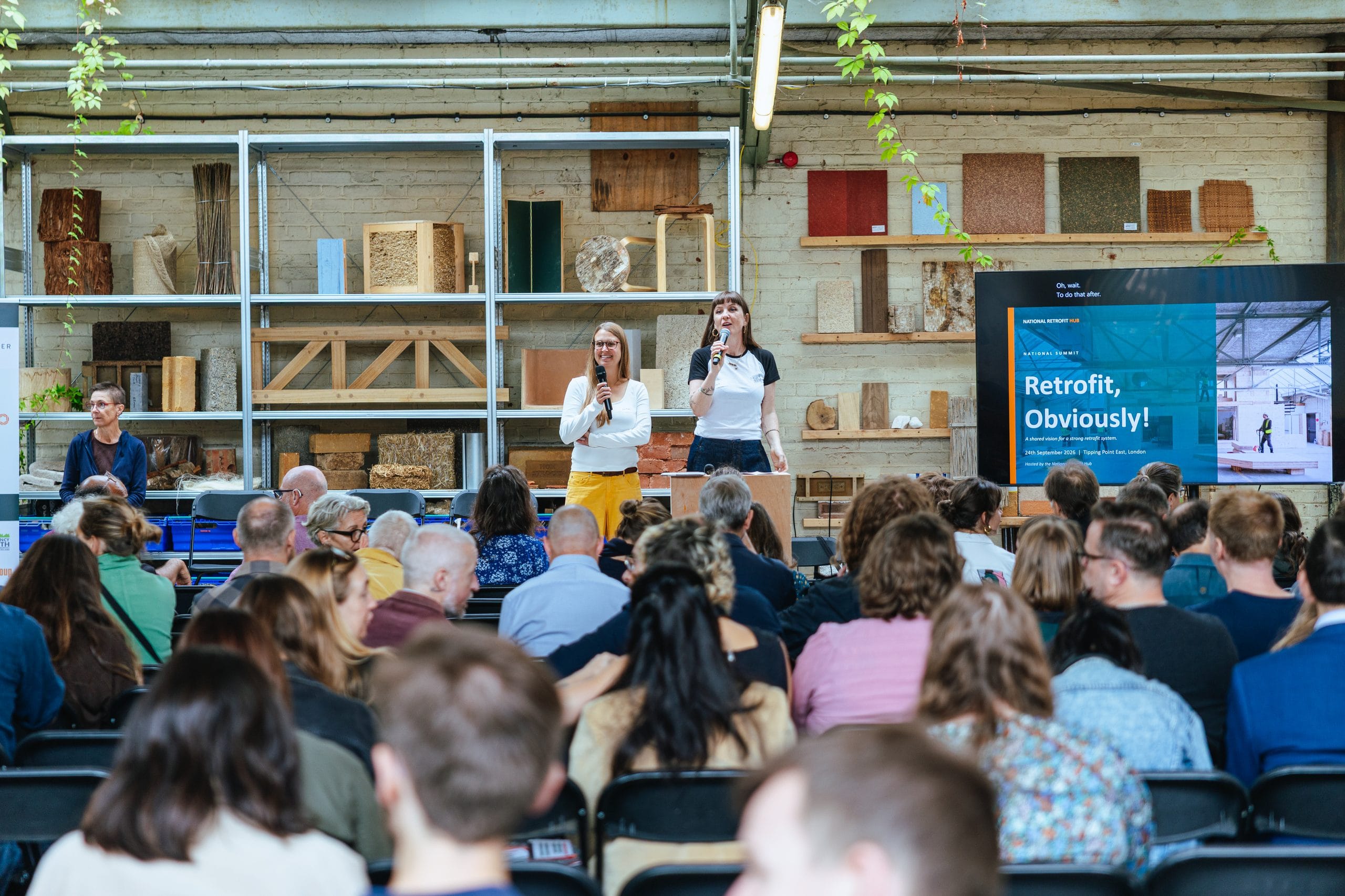 NRH Co-Directors on the main stage at Retrofit Obviously Summit