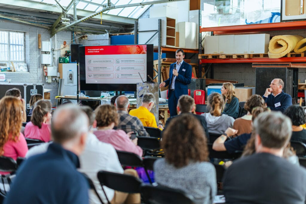 LHCPG presenting to a group of people